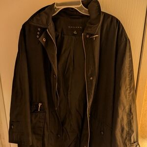 Gallery Black Coat with Zipper Details